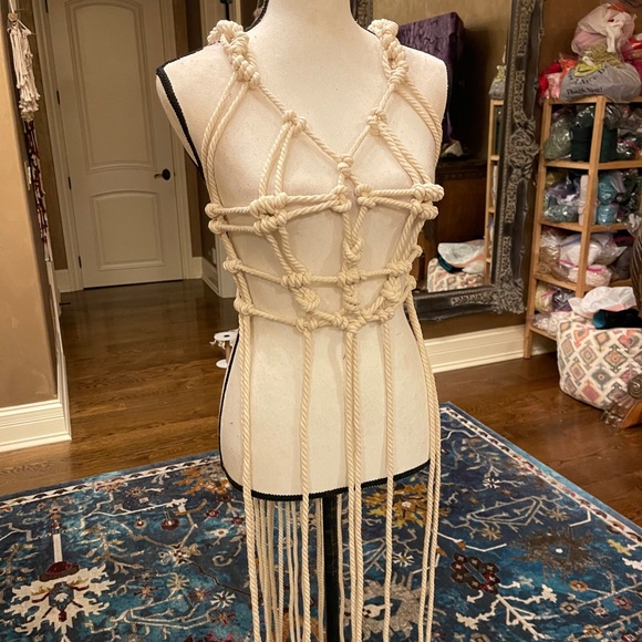 Handmade Macramé Rope Dress Accessory - Picture 9 of 16